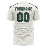 Custom White Blue Green Soccer Jersey