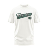 Custom White Blue Green T-Shirt