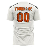 Custom White Orange Soccer Jersey
