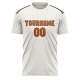 Custom White Orange Soccer Jersey