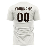 Custom White Brown Soccer Jersey