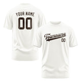 Custom White Brown T-Shirt