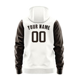 Custom White Brown Hoodie 1818010118B31801