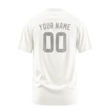 Custom White Gray T-Shirt