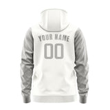 Custom White Gray Hoodie 1818040418B31804