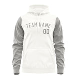 Custom White Gray Hoodie 1818040418B31804