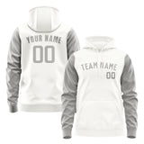 Custom White Gray Hoodie