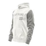 Custom White Gray Hoodie 1818040418B31804