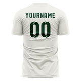 Custom White Green Soccer Jersey