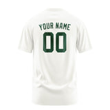 Custom White Green T-Shirt