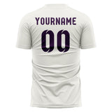 Custom White Purple Soccer Jersey
