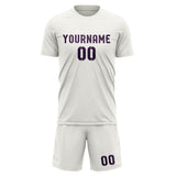 Custom White Purple Soccer Set