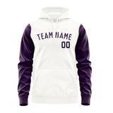 Custom White Purple Hoodie 1818070718B31807