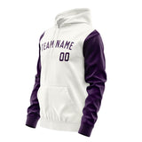 Custom White Purple Hoodie 1818070718B31807