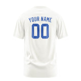 Custom White Sky Blue T-Shirt