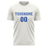 Custom White Sky Blue Soccer Jersey
