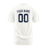 Custom White Blue T-Shirt