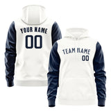 Custom White Blue Hoodie