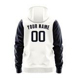 Custom White Navy Hoodie 1818111118B31811