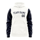 Custom White Navy Hoodie 1818111118B31811