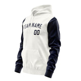 Custom White Navy Hoodie 1818111118B31811