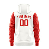 Custom White Orange Red Hoodie 1818121218B31812