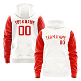 Custom White Orange Red Hoodie