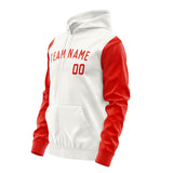 Custom White Orange Red Hoodie 1818121218B31812