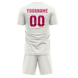 Custom White Pink Soccer Set
