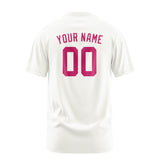 Custom White Pink T-Shirt