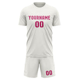 Custom White Pink Soccer Set