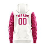 Custom White Pink Hoodie 1818131318B31813