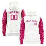 Custom White Pink Hoodie