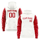 Custom White Red Hoodie