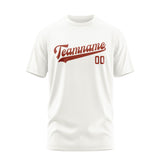 Custom White Coral Red T-Shirt