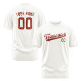 Custom White Coral Red T-Shirt