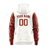 Custom White Coral Red Hoodie 1818161618B31816