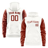 Custom White Coral Red Hoodie