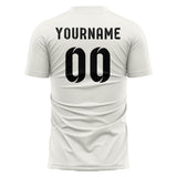 Custom White Black Soccer Jersey