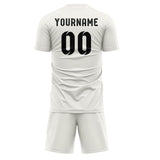 Custom White Black Soccer Set