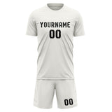Custom White Black Soccer Set