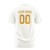 Custom White Yellow T-Shirt