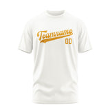 Custom White Yellow T-Shirt