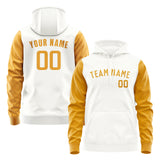 Custom White Yellow Hoodie