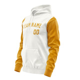 Custom White Yellow Hoodie 1818191918B31819