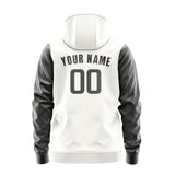 Custom White Dark Grey Hoodie 1818202018B31820