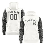 Custom White Dark Grey Hoodie 1818202018B31820