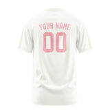 Custom White Light Pink T-Shirt