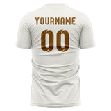 Custom White Khaki Soccer Jersey