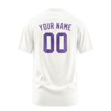 Custom White Light Purple T-Shirt